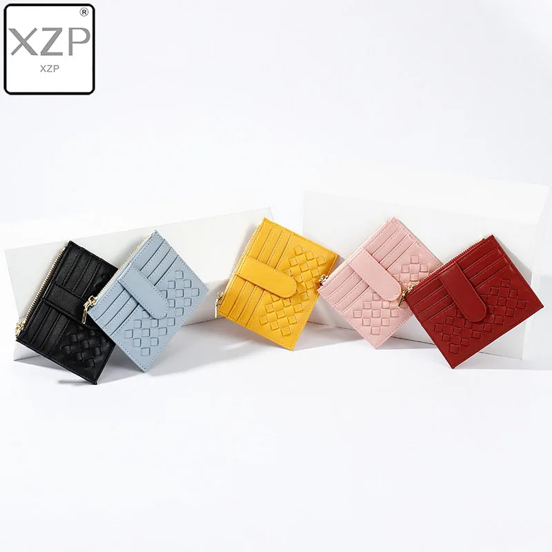 Повседневный многофункциональный кошелек XZP в стиле ретро мягкий женский тканый