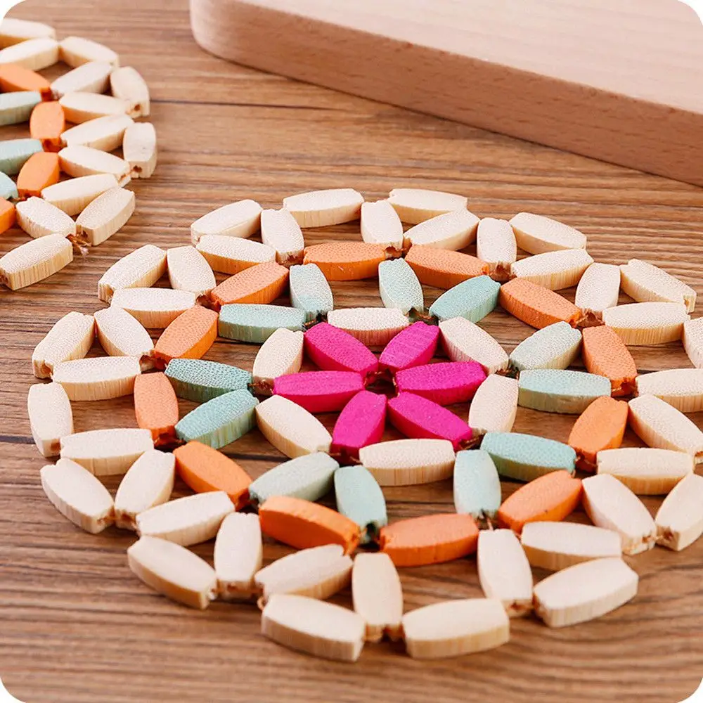 Стол коврики круглые бамбуковые салфетки теплоизоляционные прокладки подставки