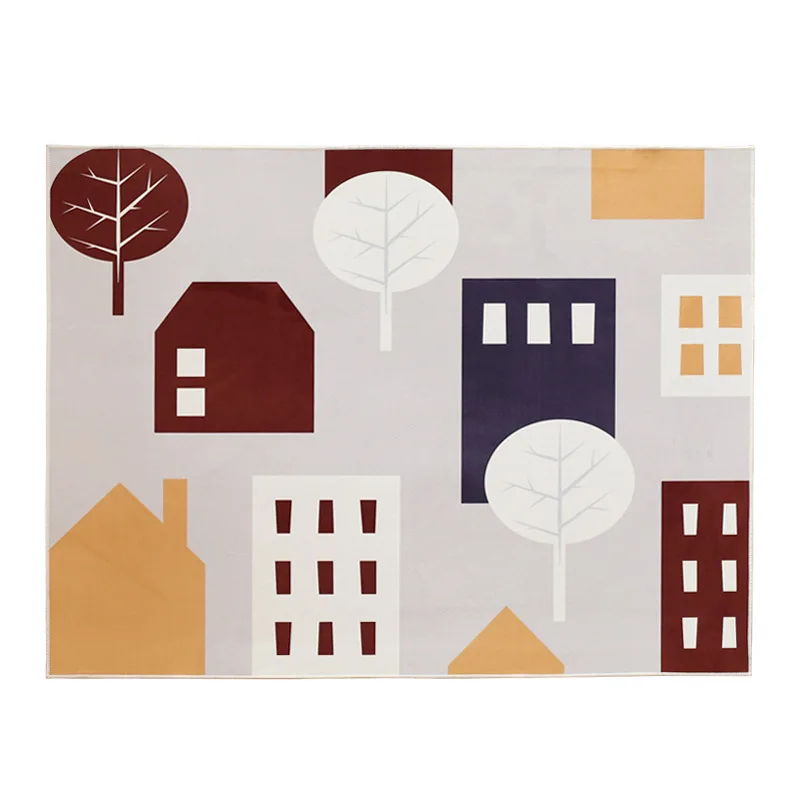 

Nordic Style Art Geometry Small Fresh Floor Mat Door Mat Anti-slip Mat Carpet Bedroom Living Room Home Decoration