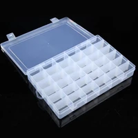 plastic 36 slots jewelry storage box case adjustable craft organizer beads jewelry packaging sundries storage container case