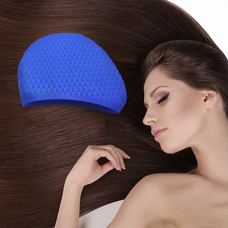 

Silicone Waterproof Swimming Caps Protect Ears Long Hair Sports Swim Pool Hat Swimming Cap for Men & Women Adults