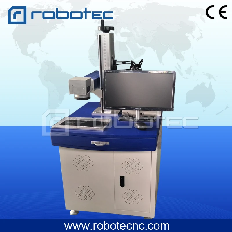 ROBOTEC Лидер продаж 30 Вт Мини Волоконно лазерная гравировальный станок с ЧПУ