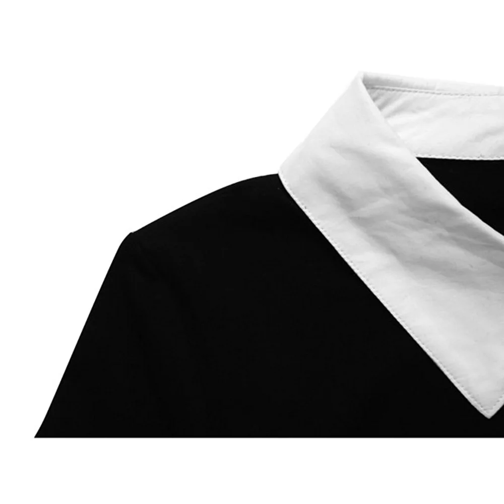 

Fashion Spring Summer Long Sleeves Black Elegant Burgundy Dress Vintage A-Line Solid Doll Collar Mid-Length Women Party Dress