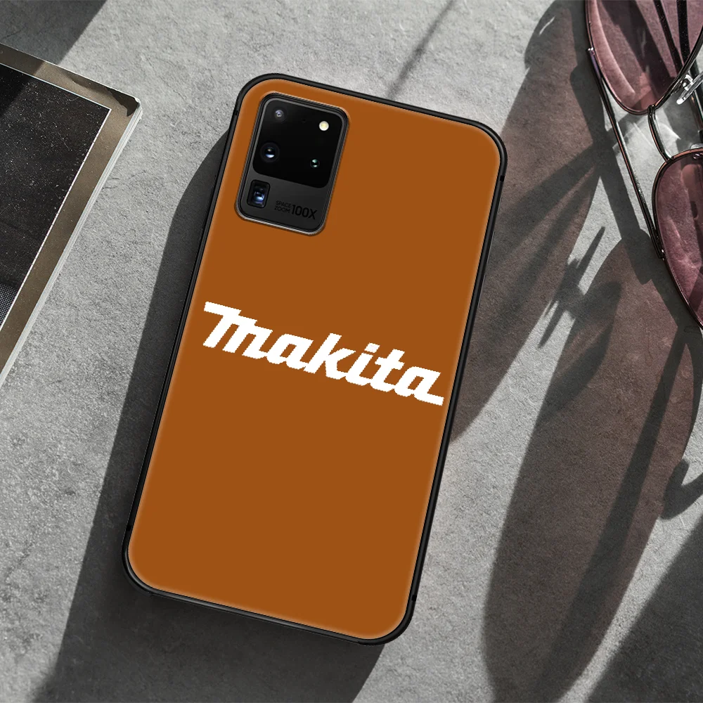 

Makita brand Phone Case Cover Hull For Samsung Galaxy S 7 8 9 10 e 20 FE edge uitra plus Note 9 10 20 black Coque 3D Cell Soft