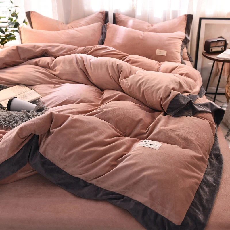 

Nordic Luxury Bedding Set Cotton Soft Conforter Bed Sheets Pillowcases Twin Bedding Set Ropa De Cama Home Textile DB60CD