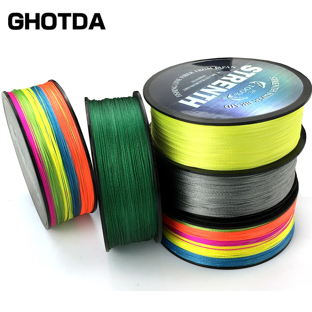 GHOTDA 300 м PE оплетка 4 стойки 12LBS 83LB мультифиламентная леска|Рыболовные лески| |