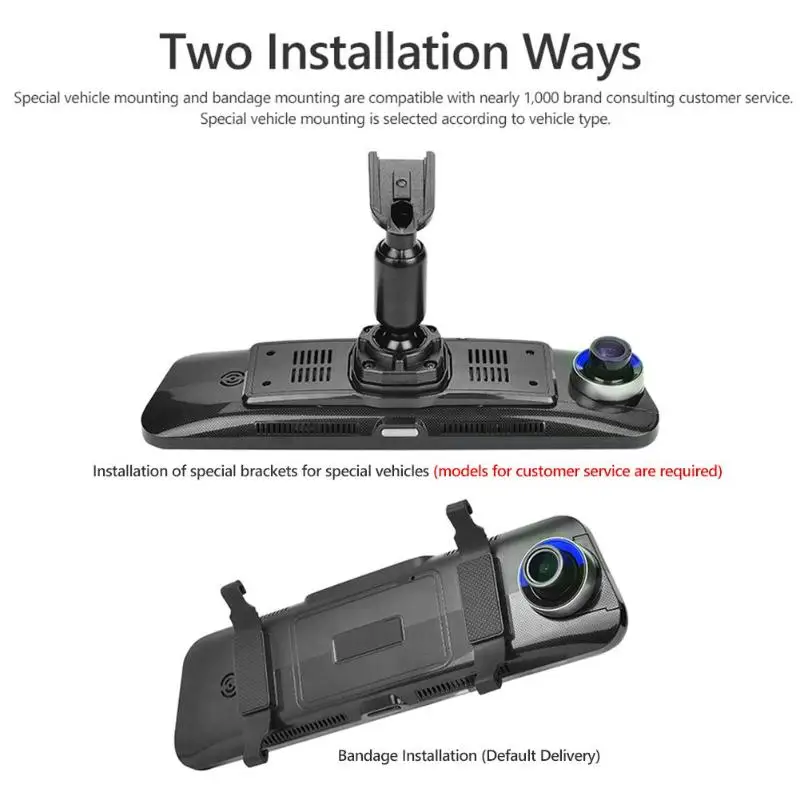 Phisung H58 9,6" поток медиа зеркало заднего вида DVR камера 1080P Full HD 4G Android 5,1 gps WiFi ADAS видеорегистратор видеомагнитофон