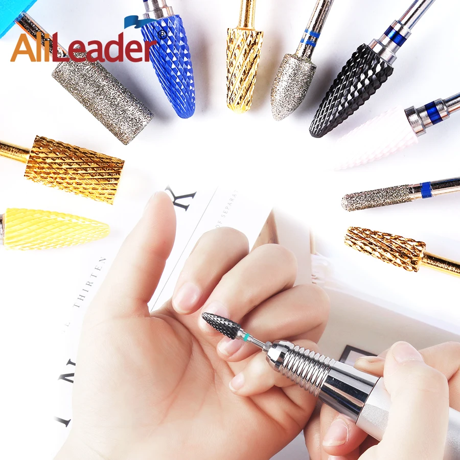 Alileader твердосплавные алмазные сверла для ногтей набор профессиональных фрезов