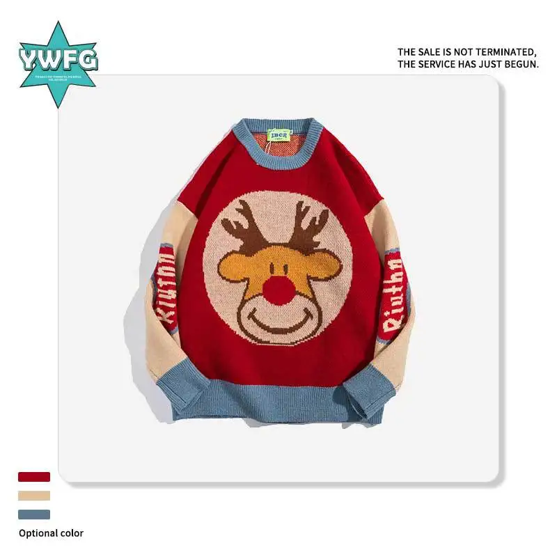 

Стильный свитер в английском стиле на осень и зиму, с круглым вырезом