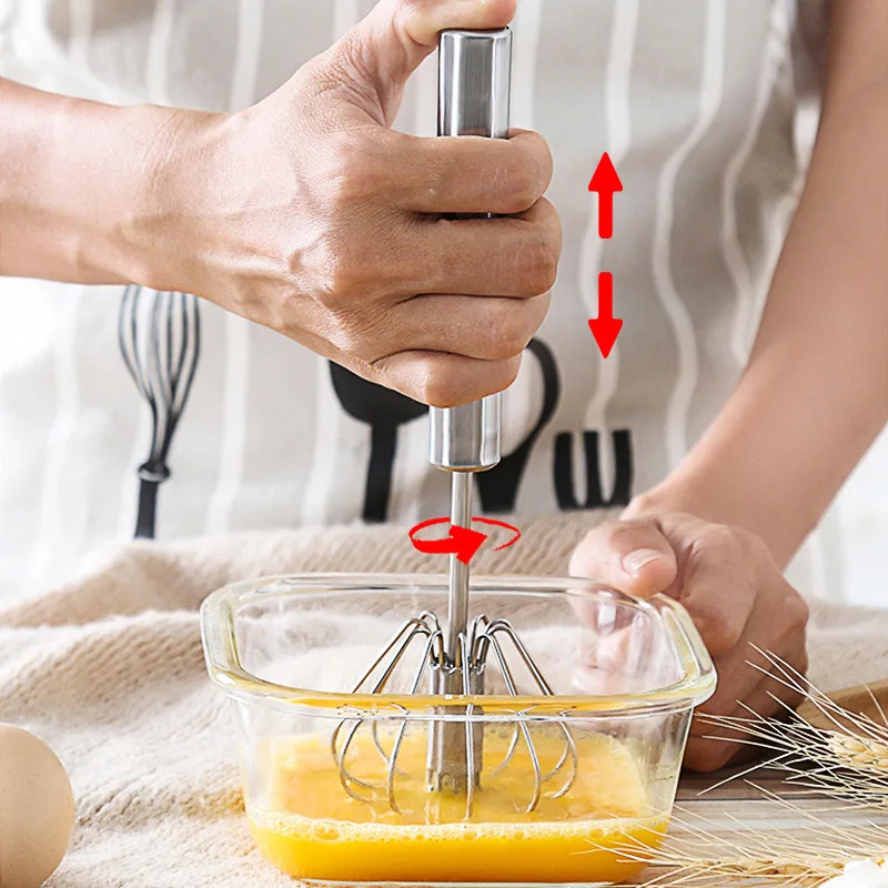 

Креативный полуавтоматический взбиватель яиц из нержавеющей стали ручной взбиватель муки для крема блендер выпечка Кондитерские инструме...