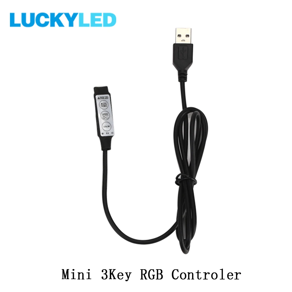 Счастливая светодиодный RGB контроллер DC5V 12V 24V 3Key/24Key ИК пульт дистанционного