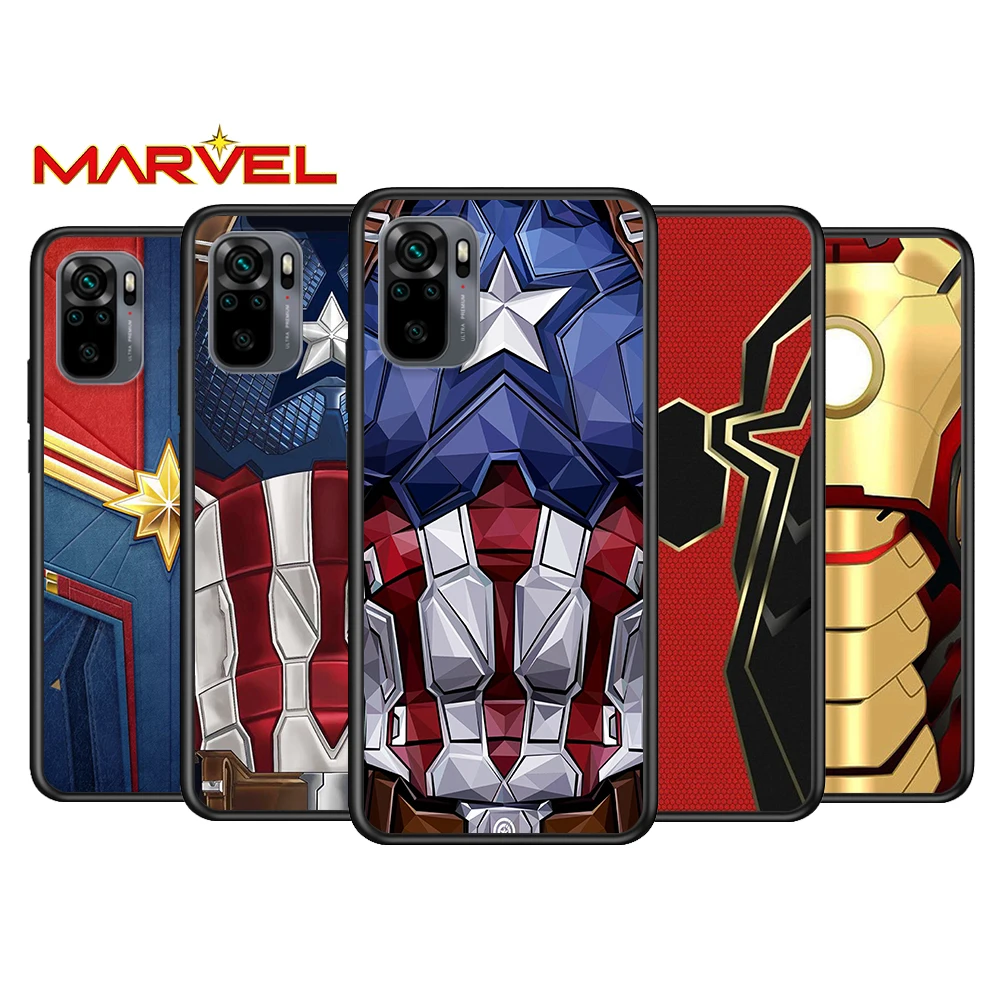 

Avengers Hero Marvel for Xiaomi Redmi Note 10 10S 9 9T 9S 9Pro Max 8T 8Pro 8 7 6 5 Pro 5A 4X 4 Soft Black Phone Case