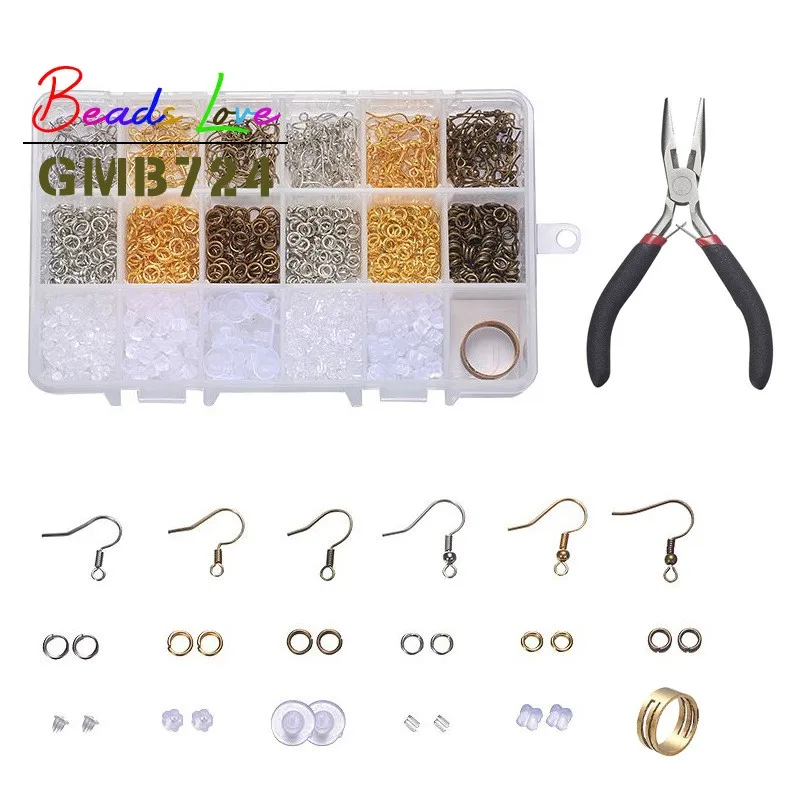 Комплекты для изготовления ювелирных изделий серьги крючки ранцы открытые