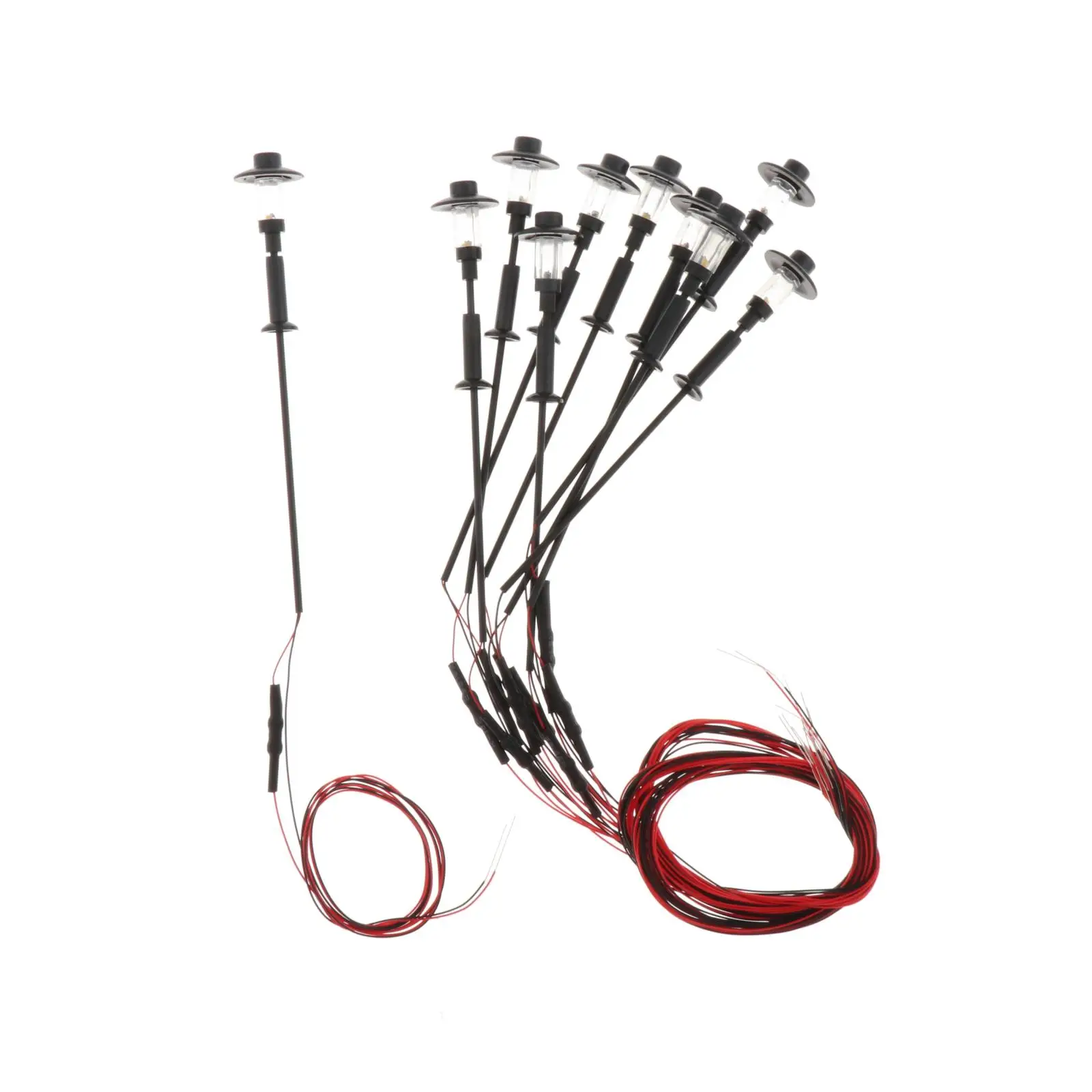 10 моделей железнодорожных уличных фонарей теплый белый свет HO TT N Scale Led 1: 100 |