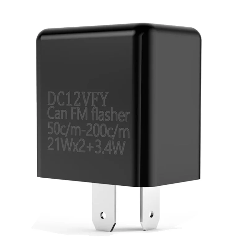 

DHBH-2-Pin LED Flasher Relay 12V Adjustable Frequency for Motorcycle Turn Signal Fix Blinker Lights Indicator Relays