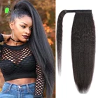 Siyo, курчавые прямые человеческие волосы для конского хвоста, бразильский Yaki, прямой конский хвост, 100% Реми, человеческие волосы для наращивания конского хвоста