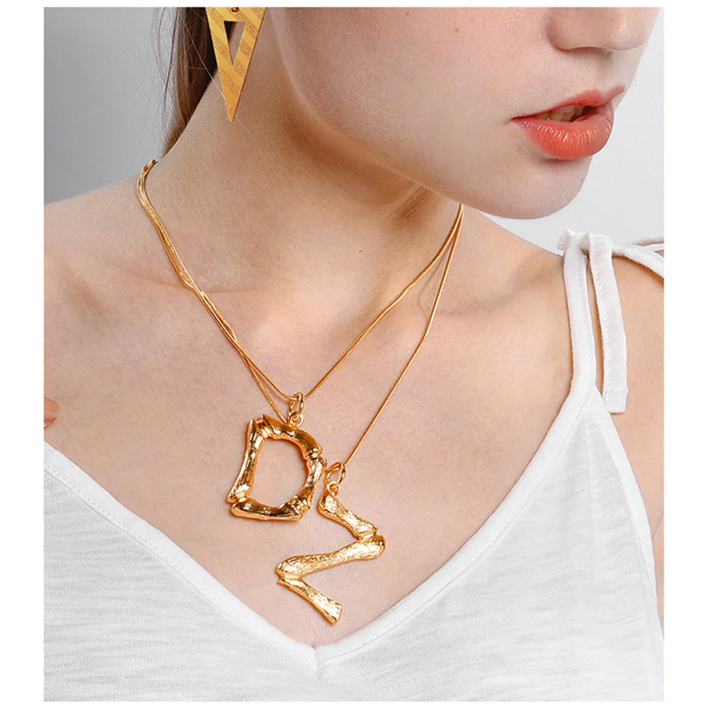 Длинные ожерелья для женщин A Z алфавит большая буква подвеска цепочка змейка