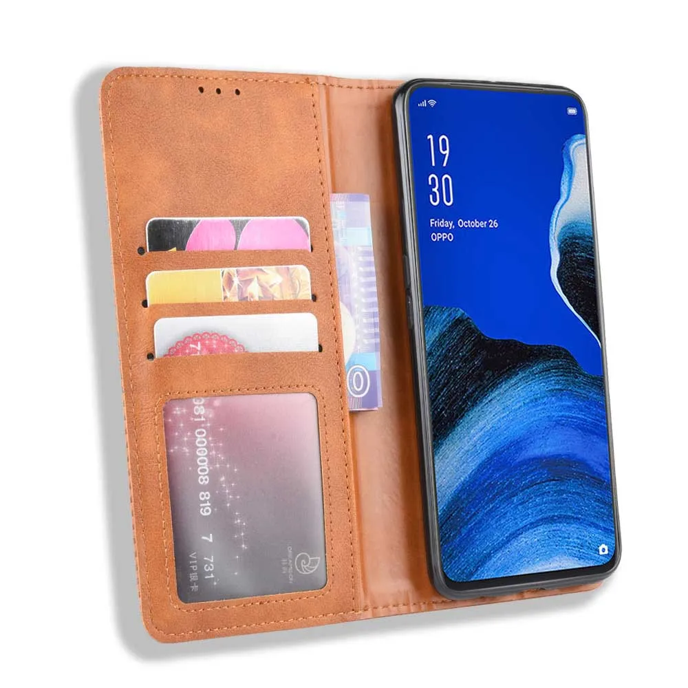 Фото Кожаный чехол для телефона OPPO Reno 2Z 2F ace A / Realme XT X2/K5 задняя крышка флип-кошелек с Кожаный чехол для телефона OPPO Reno 2Z 2F ace A / Realme XT X2/K5 задняя крышка флип-кошелек с