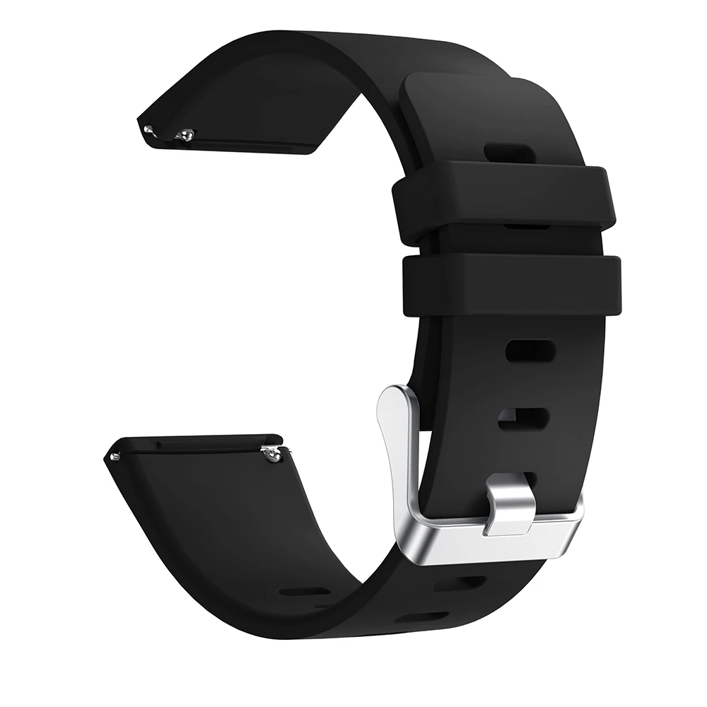 Силиконовые наручные Смарт-часы Браслет для Fitbit Versa ремешок часы Reverse Пряжка Замена для Fitbit Versa Lite ремешок - Цвет: Black