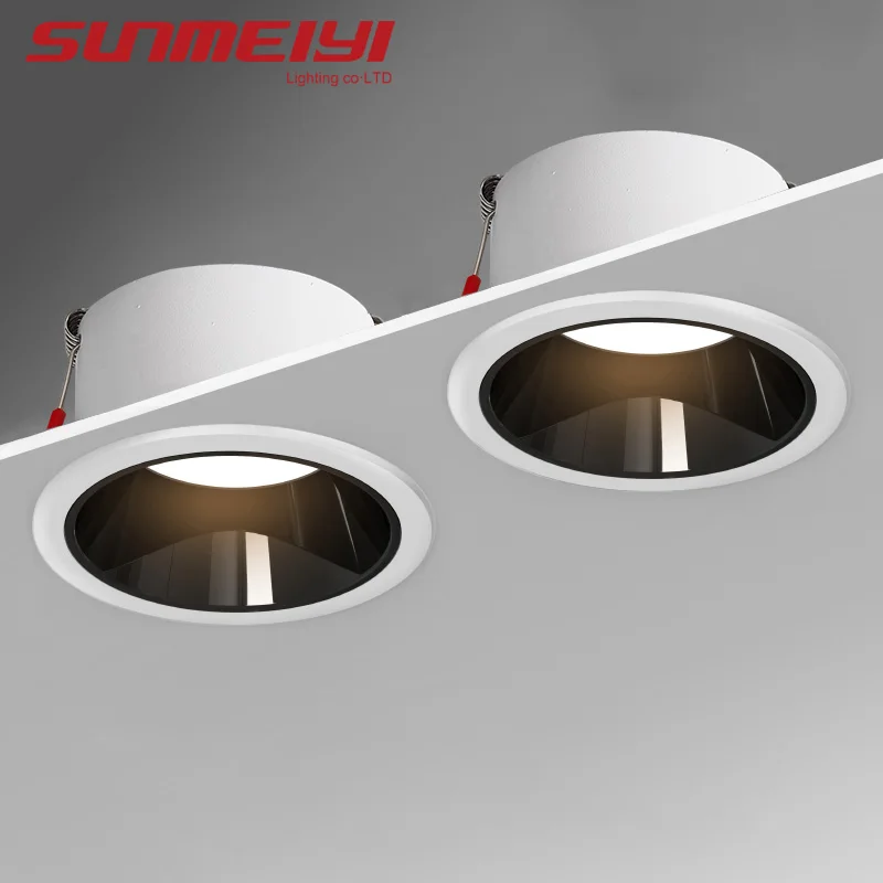 

New Style Embedded LED Anti-Glare COB Ceiling Recessed Downight 7W 9W 12W 15W 18W 20W Narrow Side Embedded Spot Light AC85-265V