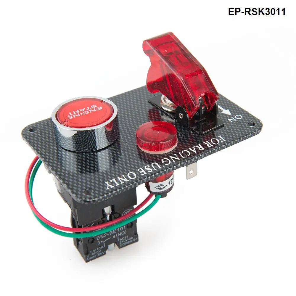 12V Red LED Racing Car Engine Start Push Button Ignition Switch Panel Toggle Hot EP-RSK3011 | Автомобили и мотоциклы
