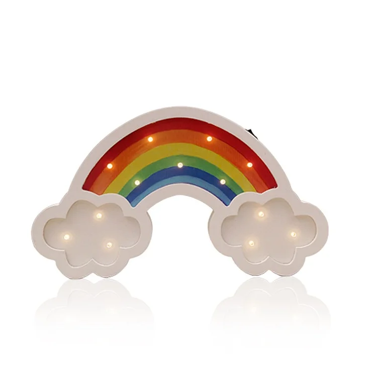 Rainbow Hinnixy привлекательный ночной Светильник для девочек в стиле замка, торта, автомобиля, радуги, детские лампы, детская спальня, домашний декоративный светильник ing - Испускаемый цвет: Rainbow