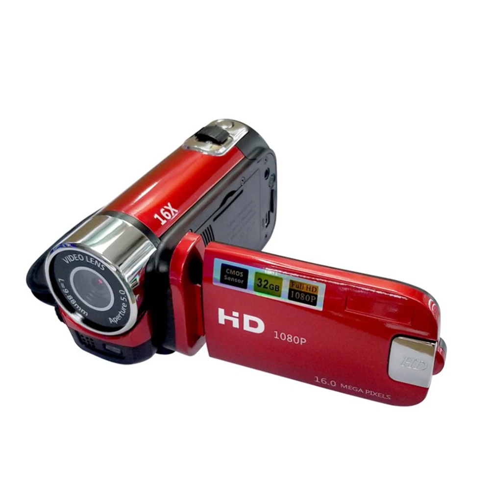 Full HD 1080P Портативная Цифровая видеокамера с поворотом на 16 МП и 270 градусов