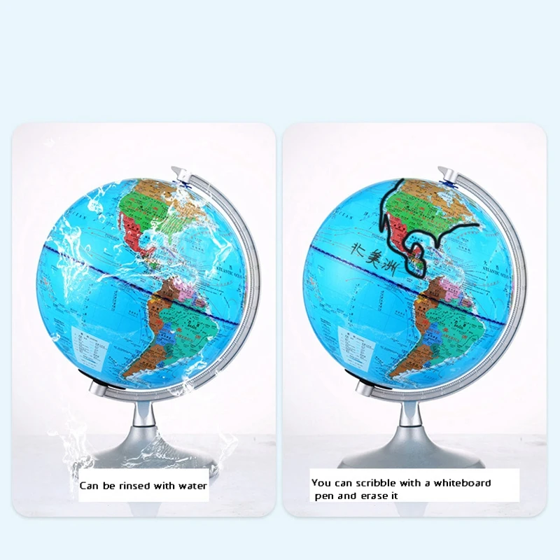 

20CM Smart Voice AR Glowing World Globe LED World Map Globe with Night Light Tools for Learning Children'S Gifts