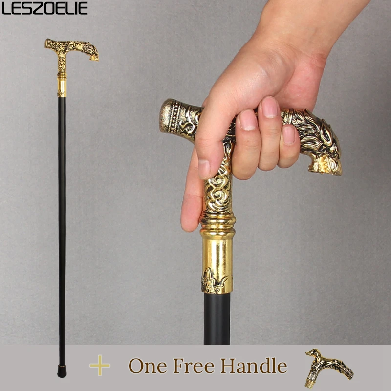 Экспресс-доставка цельные модные трости с головой льва мужские декоративные для