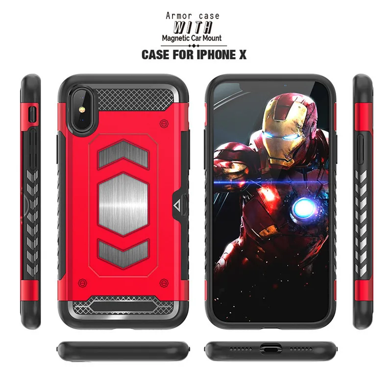 Ударопрочный Магнитный чехол для телефона iPhone 7 plus XR XS MAX 8 6 6s funda |