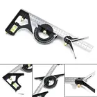 Высокоточный транспортир 300 мм, многофункциональные профессиональные инструменты, комбинированная квадратная угловая линейка, плотничный измерительный инструмент