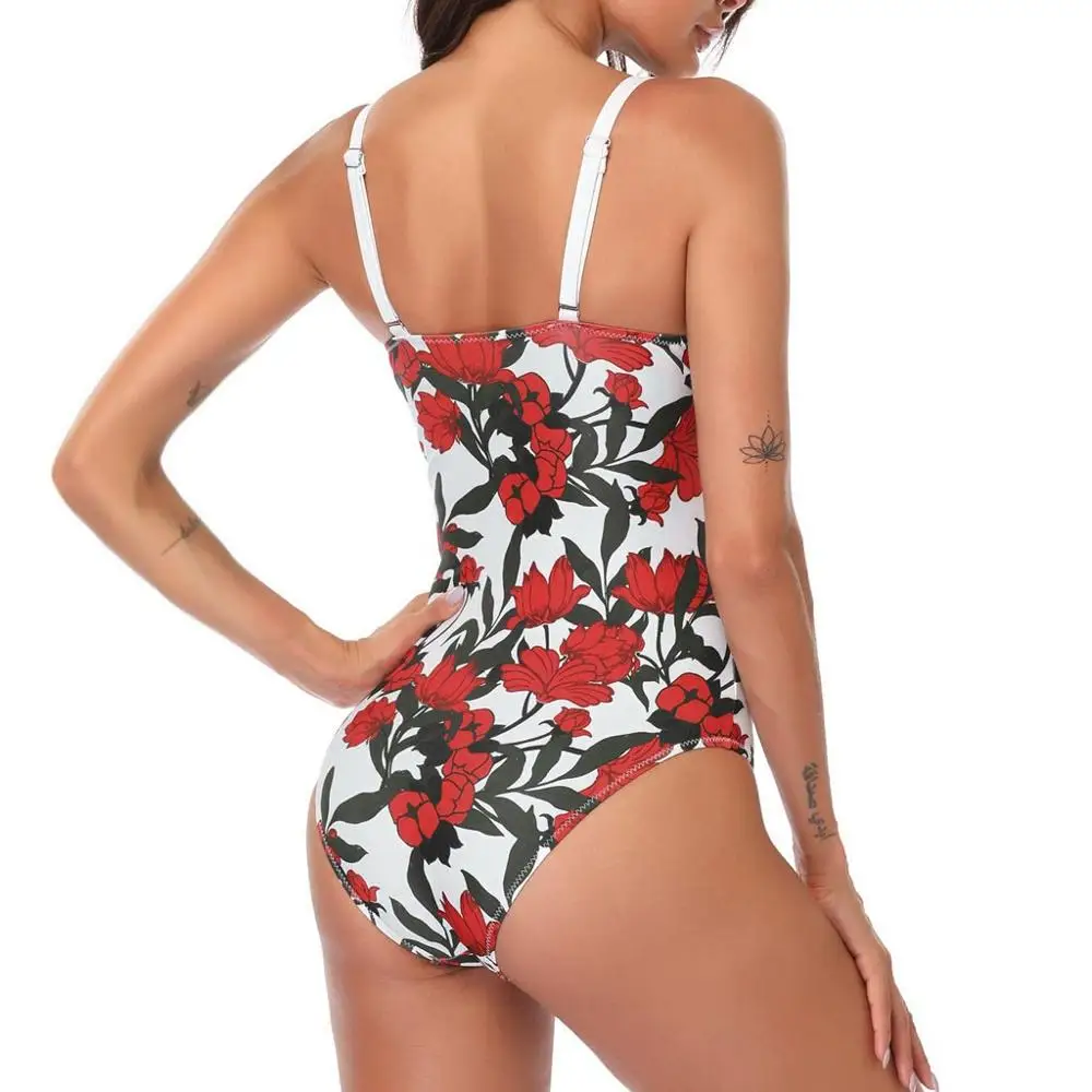Цветочный купальник 2020 женские цельные купальники для похудения женский бикини