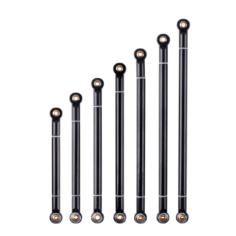 2PCS RC Car 70 80 90 100 110 120 130MM Red/Black Aluminum Alloy Link Rod for 1/10 Crawler Axial SCX10 D90 Upgrade Parts - купить по