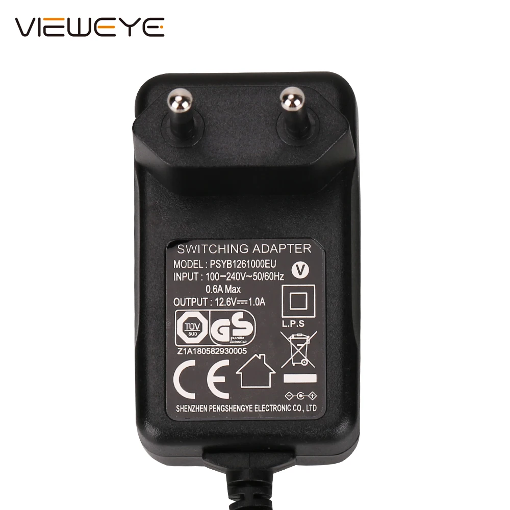 ViewEye аутентифицированный AC 100 240 В вход DC 12 6 в 1A выход питания штепсельная вилка ЕС