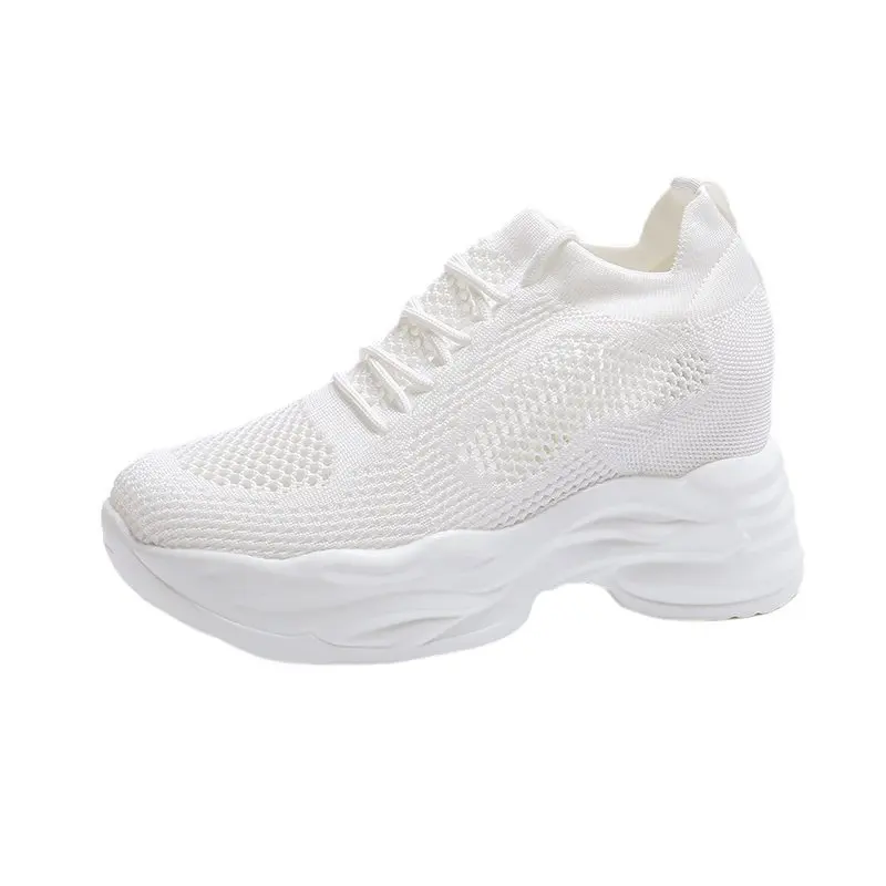 

Women Shoes Fashion Breathable Lace Up Platform Sneakers Women Summer Flat Mesh Sports Shoes Woman