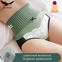 3pcslot womens thermal underwear panties with filter underpants female shorts woman cotton high waist sexy menstrual panty