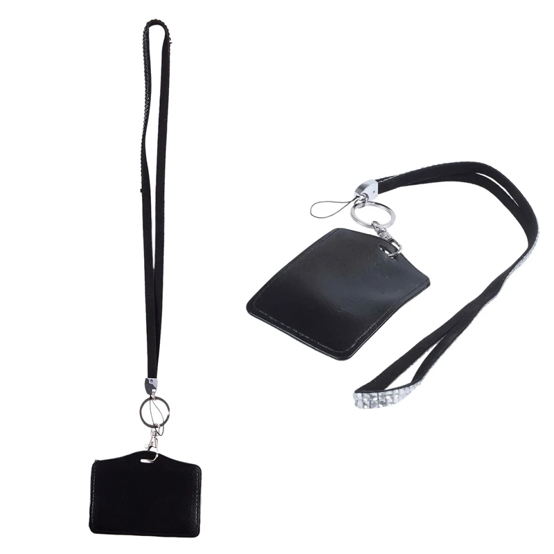 2 шт. Стразы Блестящий Кристалл на заказ шнурок вертикальный ID держатель знака