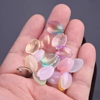 15 5x12mm petal shape crystal glass lampwork loose crafts beads top drilled pendants beads for jewelry making diy flower