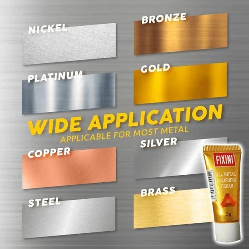 

Newly FIXINI All Metal Polish Cream 5g Rust Remover Plant Essence Extract Super Safe Cream Cleaning Tool HG996