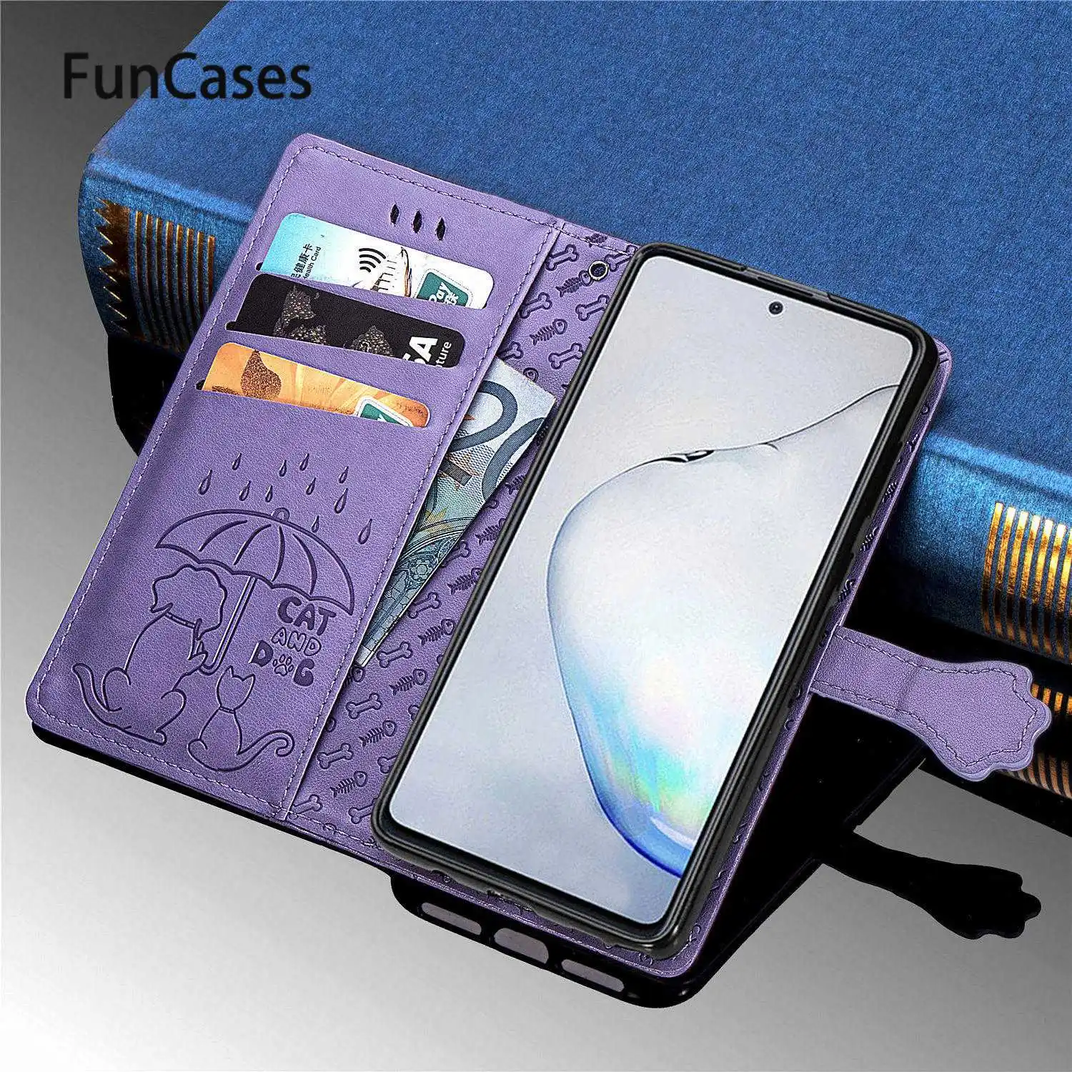 Чехол-книжка с собакой ЛАПКОЙ из искусственной кожи для ajax Samsung Note 10 Pro sFor Galaxy etui