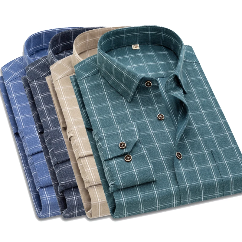

Plus Size Men's Shirt Fashion Slim Shirt Long Sleeve Cotton Shirt Solid Color Shirt Formal shirts for men