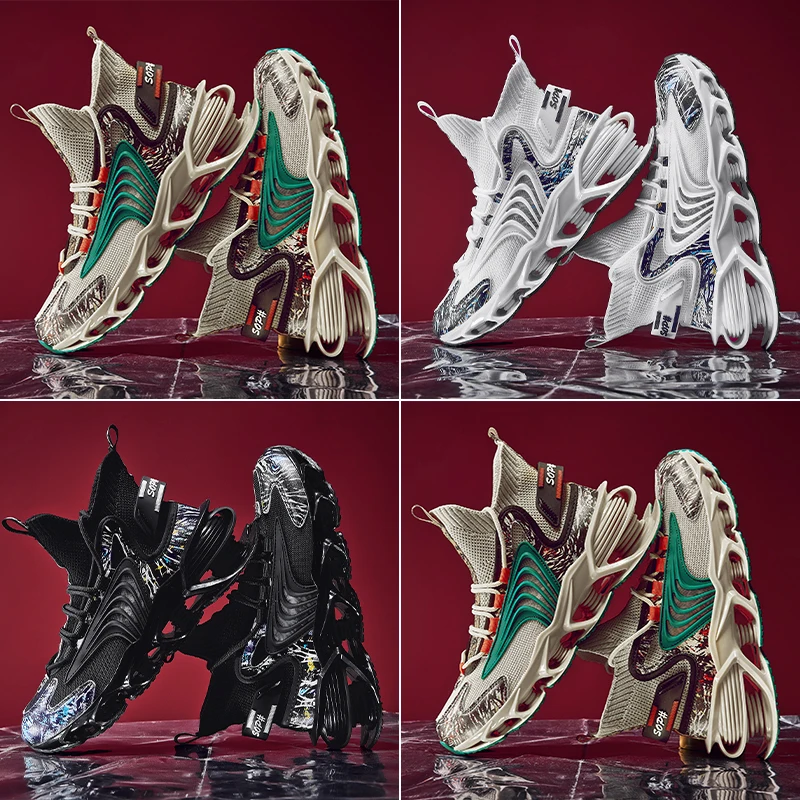 Кроссовки мужские сетчатые мягкая подошва дышащие спортивная обувь для бега