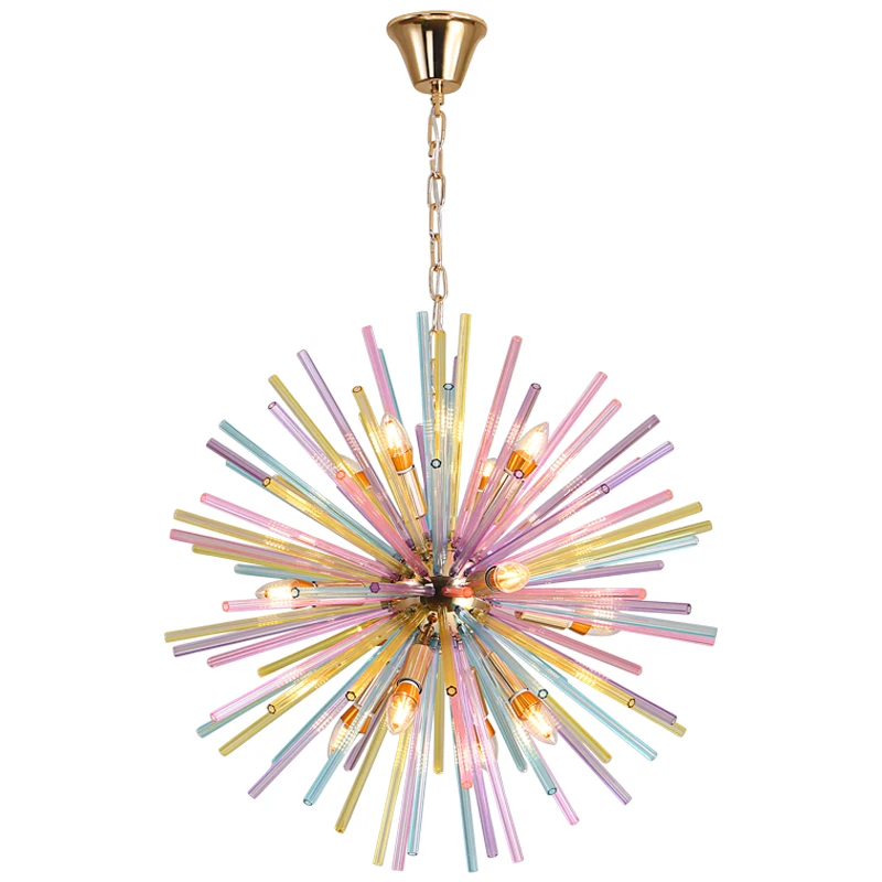 

Nordic bar luxury LED crystal chandelier modern children's room clothing store color decoration restaurant chandelier lighting