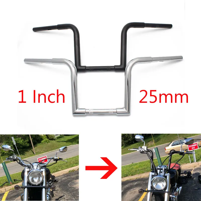 Универсальный руль для мотоцикла 2 цвета 1 дюйма 25 мм с высокой ручкой Harley Sportster