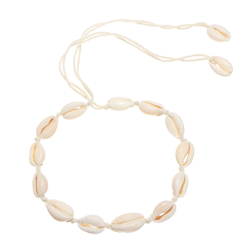 Новое ожерелье Cowrie из ракушек чокер натуральных морских для океана пляжа