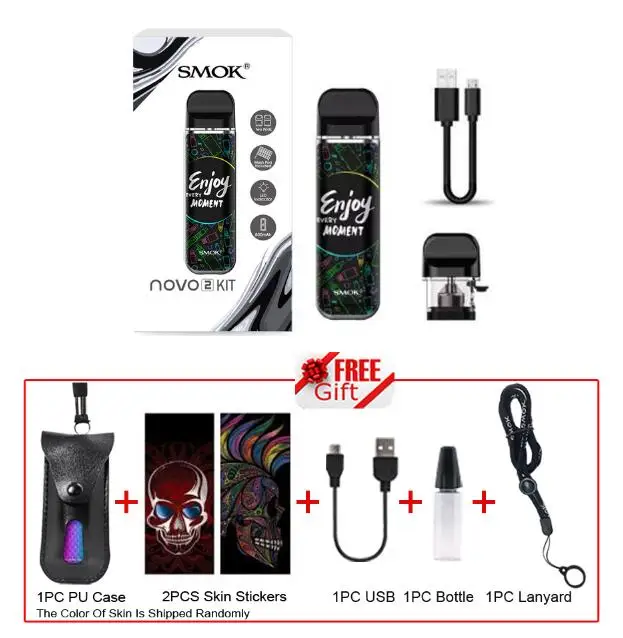 NOVO 2 ENJOY Набор SMOK Novo 2 SMOK Pod, электронная сигарета, стартер, ручка с аккумулятором 800 мАч, 2 мл, катушка VS NORD - Цвет: NOVO 2 ENJOY