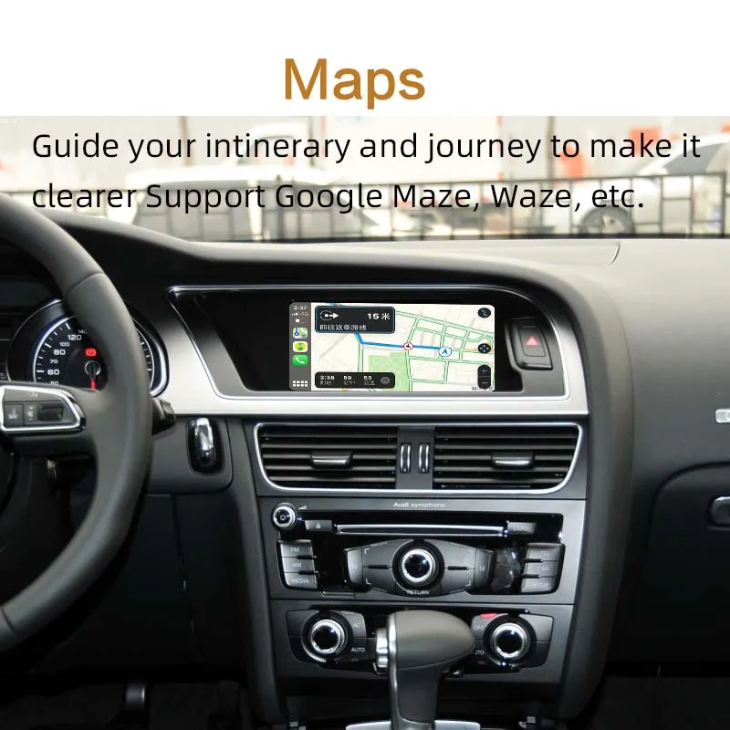 Sinairyu Автомобильное Зеркало беспроводное Wi Fi Apple CarPlay Android А4 A5 Q5 без MMI OEM