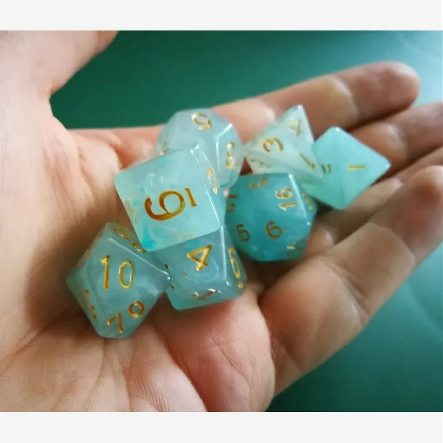 7 шт./компл. многогранные кости d& d4 d6 d8 d10 d% d12 d20 многогранные TRPG игры Набор Игральный костей Настольная игра развлекательные кубики - Цвет: 10