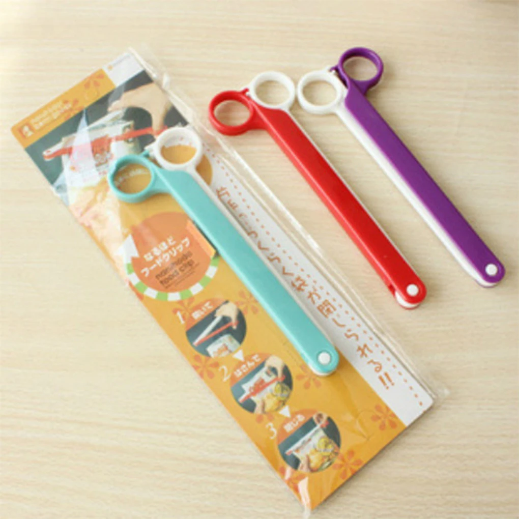 Цветной зажим для уплотнения в форме ножниц пластиковый пакет запечатывания