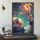 Фэнтези ночной звездный свет глубоководный Холст Картина абстрактный пейзаж стены художественные плакаты и принты скандинавский Декор для гостиной